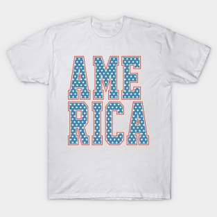 America letters american flag T-Shirt